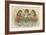 Three Frogs Singing-English School-Framed Giclee Print