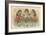 Three Frogs Singing-English School-Framed Giclee Print