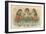 Three Frogs Singing-English School-Framed Giclee Print