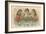 Three Frogs Singing-English School-Framed Giclee Print