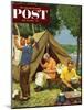 "Three Generations Camping" Saturday Evening Post Cover, May 30, 1953-Mead Schaeffer-Mounted Giclee Print