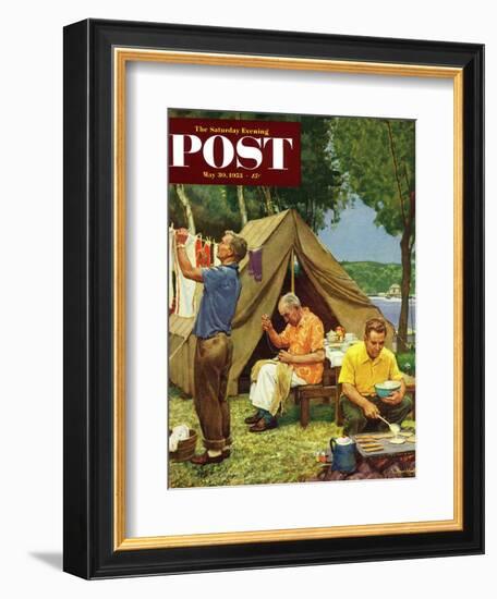 "Three Generations Camping" Saturday Evening Post Cover, May 30, 1953-Mead Schaeffer-Framed Giclee Print