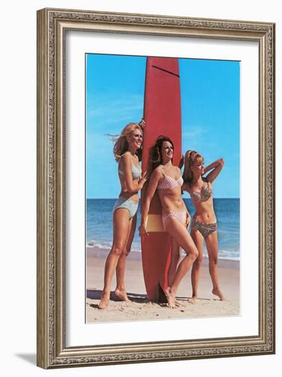 Three Gidgets on Beach-null-Framed Art Print