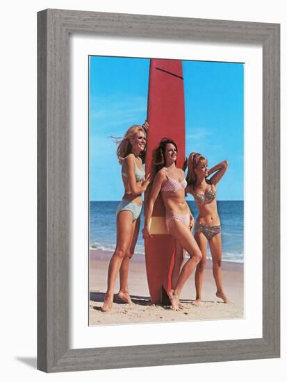 Three Gidgets on Beach-null-Framed Art Print