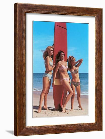 Three Gidgets on Beach-null-Framed Art Print