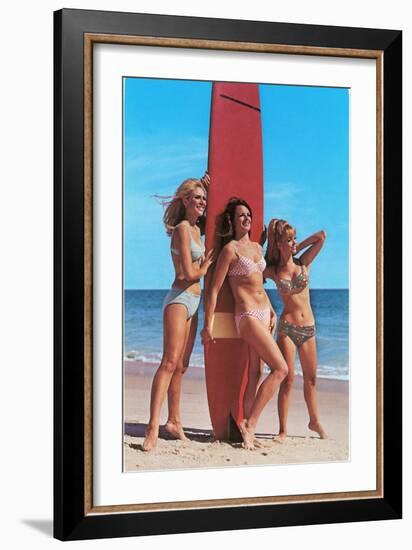 Three Gidgets on Beach-null-Framed Art Print