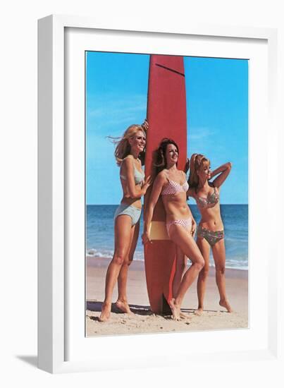 Three Gidgets on Beach-null-Framed Art Print