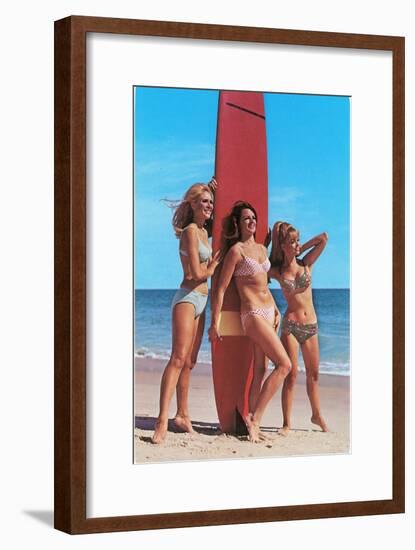 Three Gidgets on Beach-null-Framed Art Print