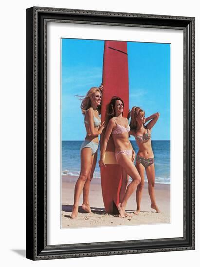 Three Gidgets on Beach-null-Framed Art Print