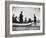 Three Girls Competing in a Swimming Match sit in boat before the meet at Coney Island, Brooklyn, NY-Wallace G^ Levison-Framed Photographic Print