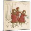 Three Girls in Snow 1900-Kate Greenaway-Mounted Art Print