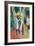 Three girls in yellow straw hats I. 1913-August Macke-Framed Giclee Print