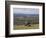 Three Girls Sitting on Bench Looking at View Over Bishops Cleeve Village, the Cotswolds, England-David Hughes-Framed Photographic Print