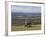 Three Girls Sitting on Bench Looking at View Over Bishops Cleeve Village, the Cotswolds, England-David Hughes-Framed Photographic Print