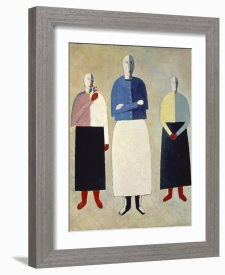 Three Girls-Kasimir Malevich-Framed Giclee Print