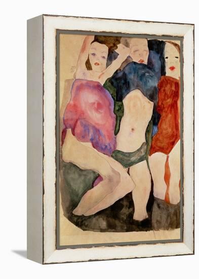 Three Girls-Egon Schiele-Framed Premier Image Canvas