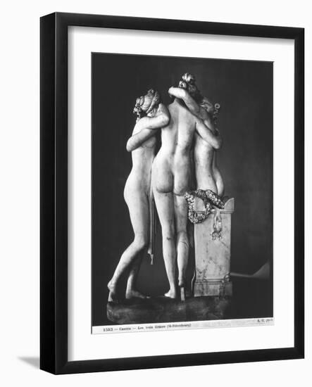 Three Graces, 1812-16-Antonio Canova-Framed Giclee Print