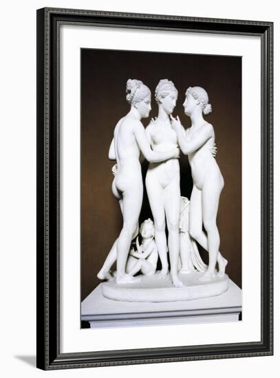 Three Graces by Bertel Thorvaldsen, Copenhagen, Denmark-null-Framed Giclee Print