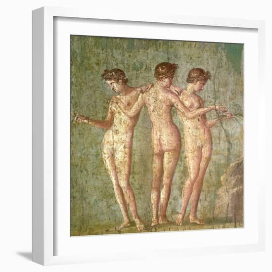 Three Graces, from Pompeii-null-Framed Giclee Print