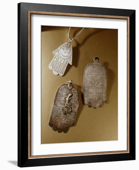 Three 'Hand of Fatima' talismans-Werner Forman-Framed Giclee Print