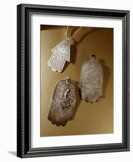 Three 'Hand of Fatima' talismans-Werner Forman-Framed Giclee Print