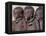 Three Happy Himba Children Enjoy Watching a Dance, Namibia-Nigel Pavitt-Framed Premier Image Canvas