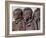 Three Happy Himba Children Enjoy Watching a Dance, Namibia-Nigel Pavitt-Framed Photographic Print