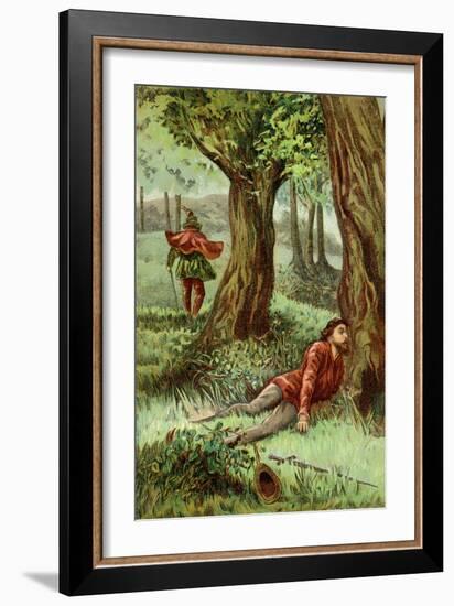 Three Heads and Robin Hood-null-Framed Art Print
