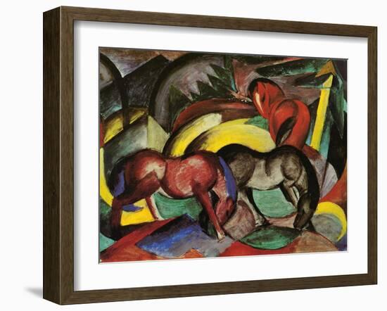 Three Horses, 1912-Franz Marc-Framed Giclee Print