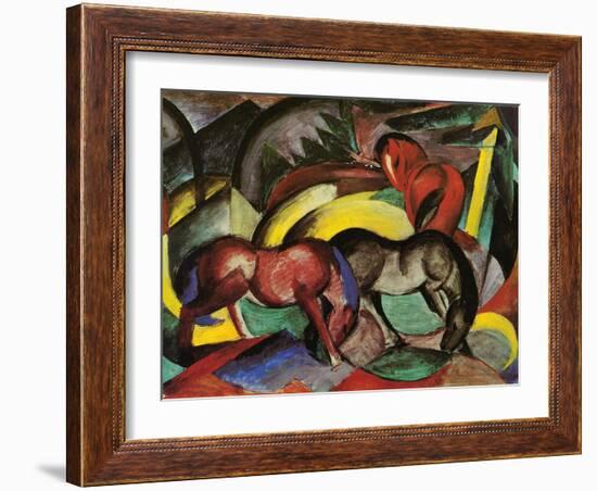 Three Horses, 1912-Franz Marc-Framed Giclee Print