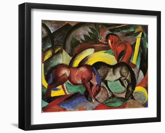 Three Horses, 1912-Franz Marc-Framed Giclee Print