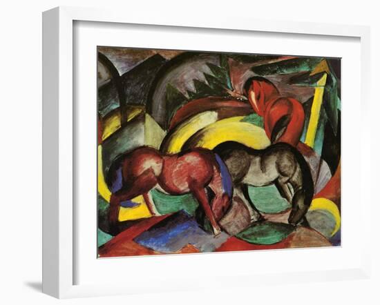 Three Horses, 1912-Franz Marc-Framed Giclee Print