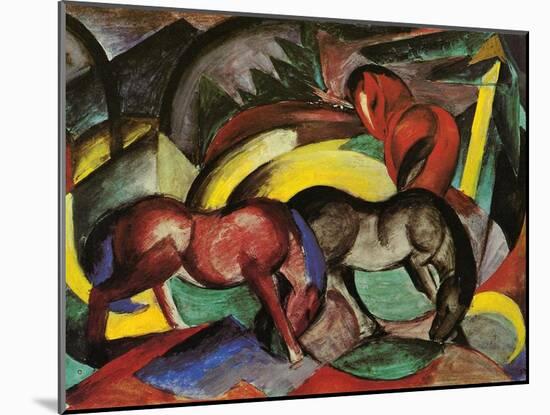 Three Horses, 1912-Franz Marc-Mounted Giclee Print