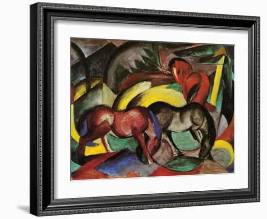 Three Horses, 1912-Franz Marc-Framed Giclee Print