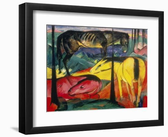 Three Horses, 1913-Franz Marc-Framed Giclee Print