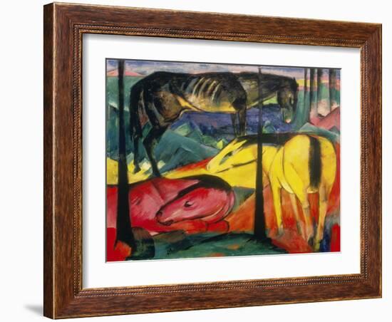 Three Horses, 1913-Franz Marc-Framed Giclee Print