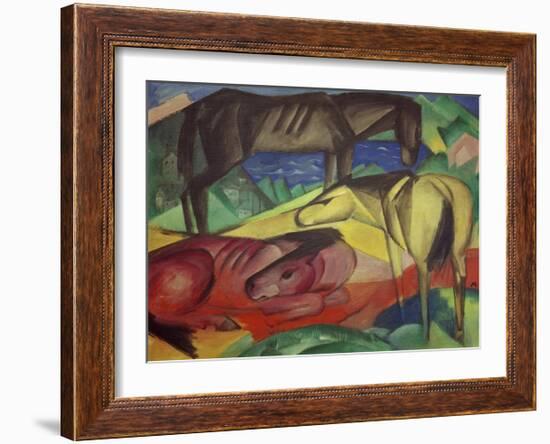 Three Horses II-Franz Marc-Framed Giclee Print