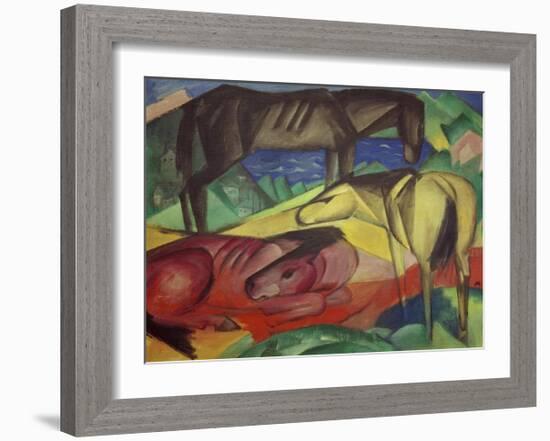 Three Horses II-Franz Marc-Framed Giclee Print