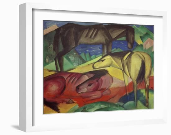 Three Horses II-Franz Marc-Framed Giclee Print