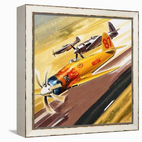 Three 'Hot Rod' Racers from Aerobatic Competitions-Wilf Hardy-Framed Premier Image Canvas