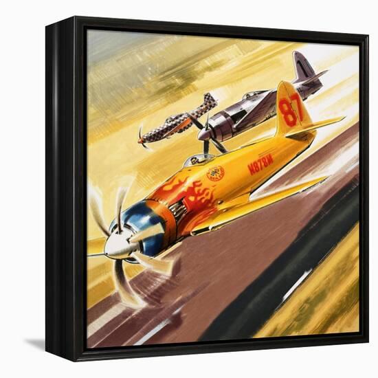 Three 'Hot Rod' Racers from Aerobatic Competitions-Wilf Hardy-Framed Premier Image Canvas