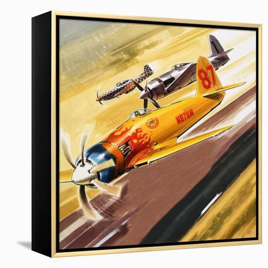 Three 'Hot Rod' Racers from Aerobatic Competitions-Wilf Hardy-Framed Premier Image Canvas