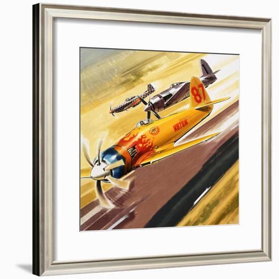 Three 'Hot Rod' Racers from Aerobatic Competitions-Wilf Hardy-Framed Giclee Print