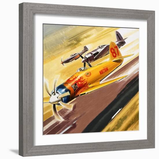 Three 'Hot Rod' Racers from Aerobatic Competitions-Wilf Hardy-Framed Giclee Print