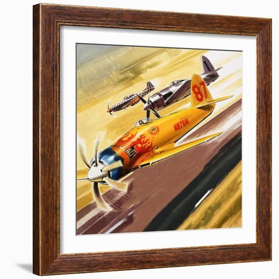 Three 'Hot Rod' Racers from Aerobatic Competitions-Wilf Hardy-Framed Giclee Print