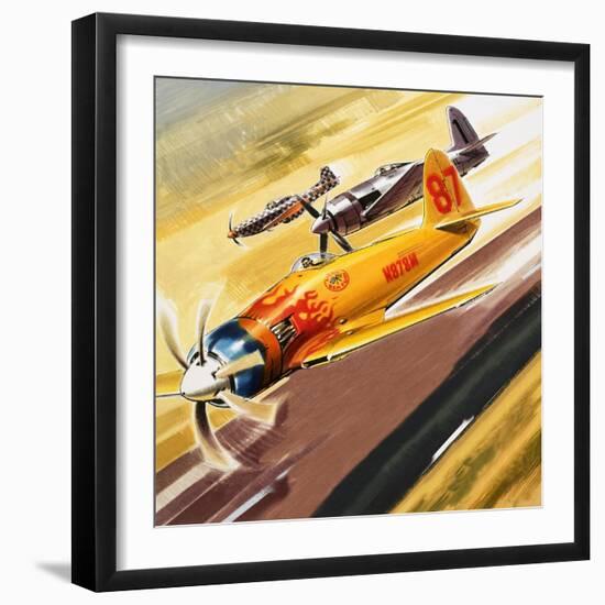 Three 'Hot Rod' Racers from Aerobatic Competitions-Wilf Hardy-Framed Giclee Print