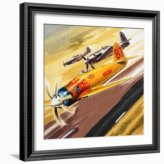 Three 'Hot Rod' Racers from Aerobatic Competitions-Wilf Hardy-Framed Giclee Print