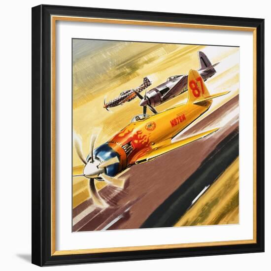 Three 'Hot Rod' Racers from Aerobatic Competitions-Wilf Hardy-Framed Giclee Print