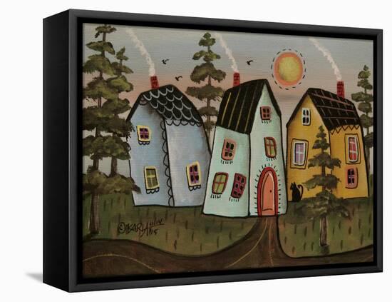 Three Houses 1-Karla Gerard-Framed Premier Image Canvas