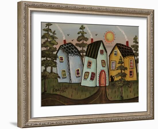 Three Houses 1-Karla Gerard-Framed Giclee Print